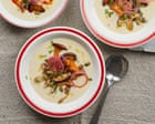 Butter bean and mushroom soup and squid toasts: Emily Roux’s autumn starters