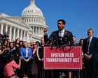 Only two more Republicans needed to force vote on Epstein files release, bill co-sponsor says – live