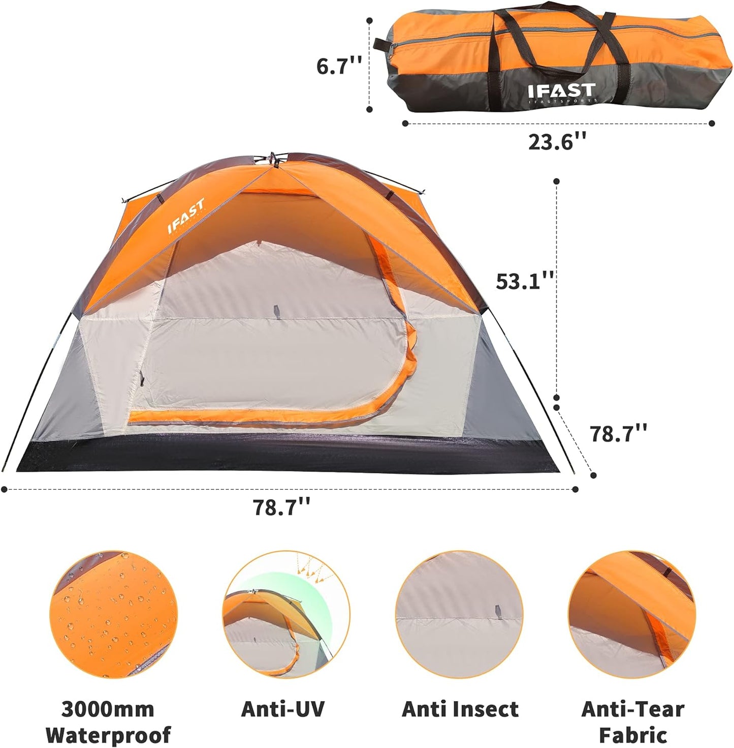 Person Family Camping Tent Portable Lightweight Waterproof Cabana Beach by Dropsure