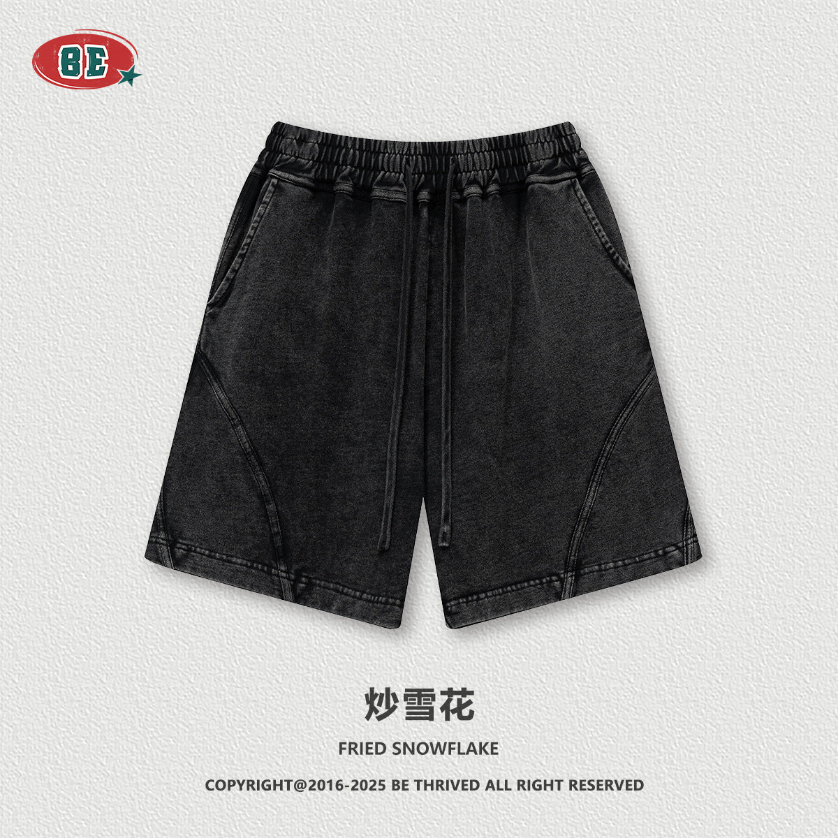 BE men's summer trade trend brand fried snow woven casual pants loose sports shorts men