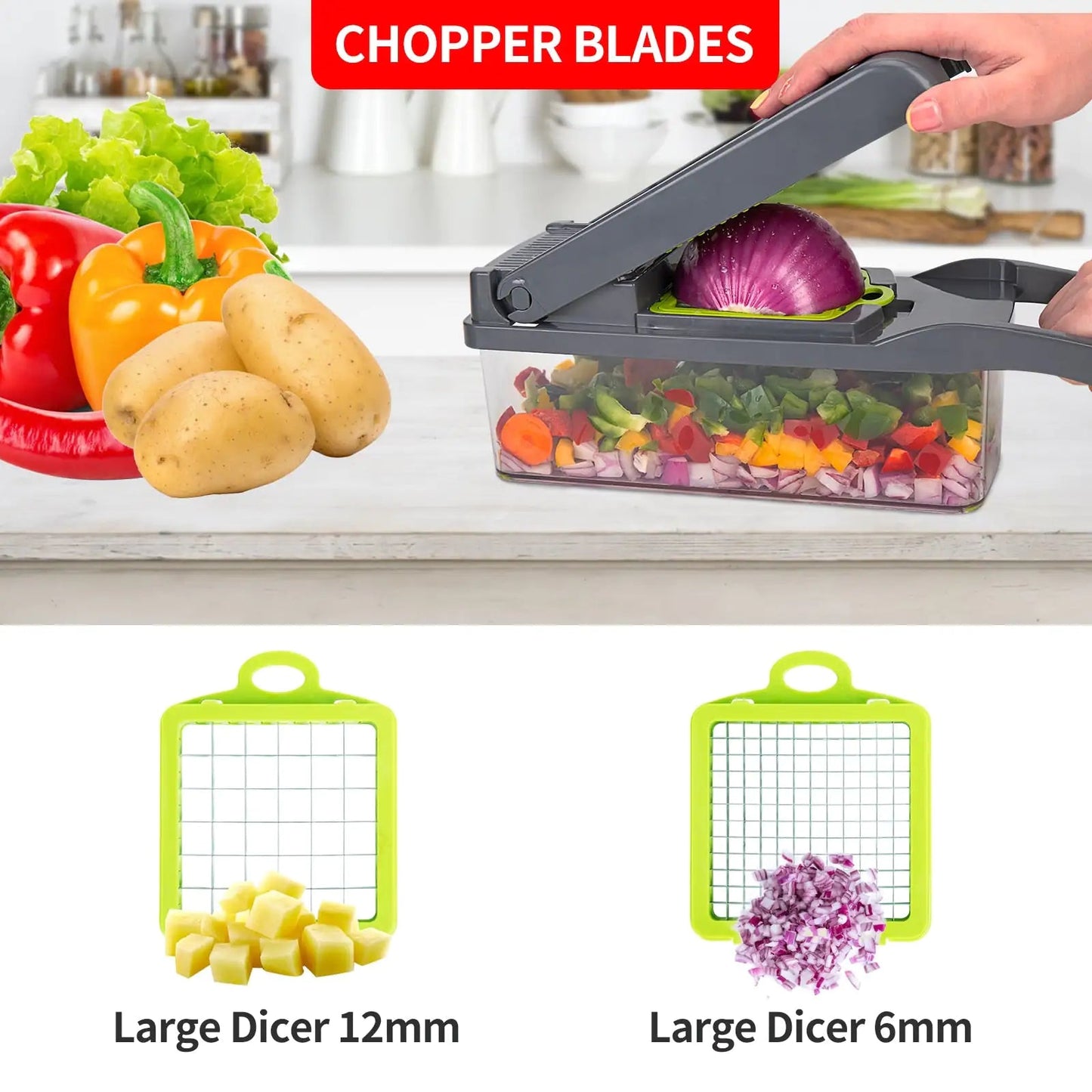 10 in 1 Multifunctional Cutter Shredder Slicer - Anti Spier - Anti Spier -