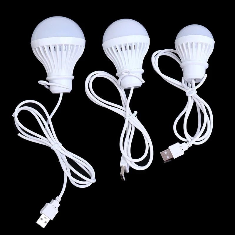 1/2pc 3W/5W/7W Usb Bulb Light Portable Lamp Led for Hiking Camping Tent Travel Work with Notebook Christmas for Home - Anti Spier - Anti Spier -