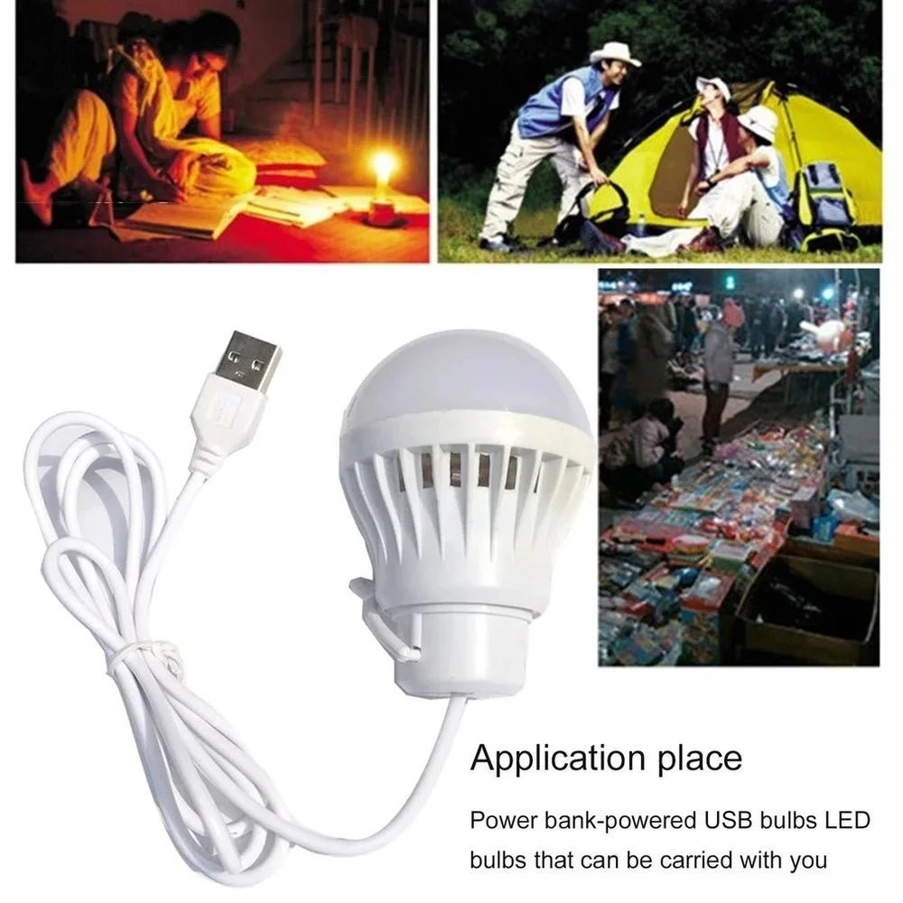 1/2pc 3W/5W/7W Usb Bulb Light Portable Lamp Led for Hiking Camping Tent Travel Work with Notebook Christmas for Home - Anti Spier - Anti Spier -