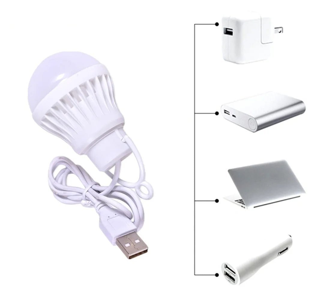 1/2pc 3W/5W/7W Usb Bulb Light Portable Lamp Led for Hiking Camping Tent Travel Work with Notebook Christmas for Home - Anti Spier - Anti Spier -