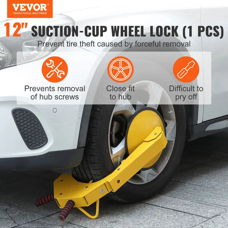 Wheel Lock Clamp, 1 Pack Trailer Wheel Lock, Heavy-Duty Anti Theft Tire Lock, Adjustable Tire Boot Lock, Trailer Wheel Locks for RV Trailers, Cars, Trucks, SUVs