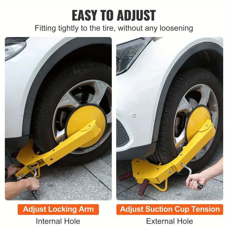 Wheel Lock Clamp, 1 Pack Trailer Wheel Lock, Heavy-Duty Anti Theft Tire Lock, Adjustable Tire Boot Lock, Trailer Wheel Locks for RV Trailers, Cars, Trucks, SUVs