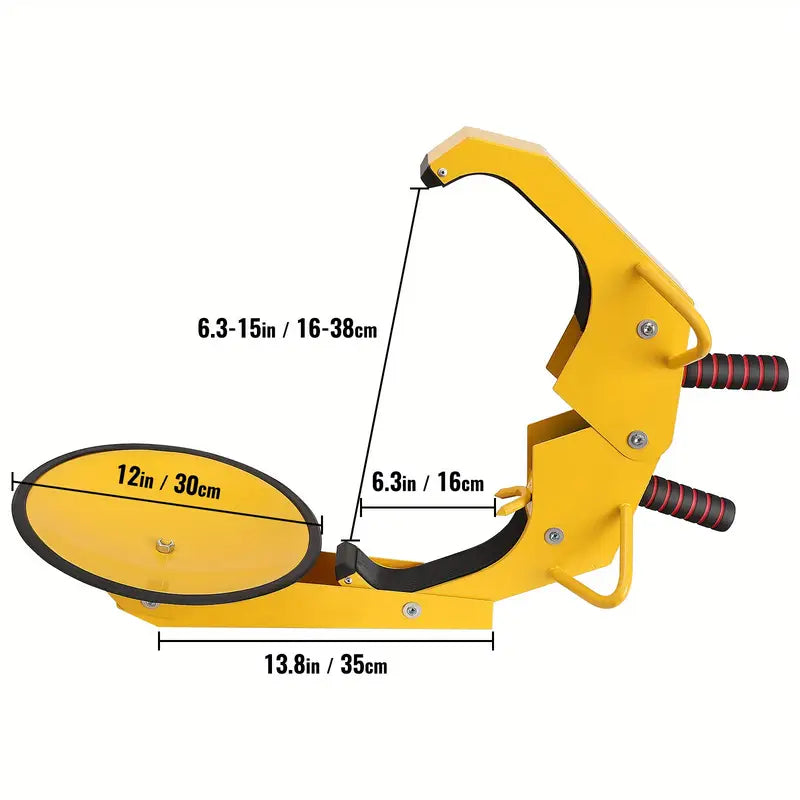 Wheel Lock Clamp, 1 Pack Trailer Wheel Lock, Heavy-Duty Anti Theft Tire Lock, Adjustable Tire Boot Lock, Trailer Wheel Locks for RV Trailers, Cars, Trucks, SUVs