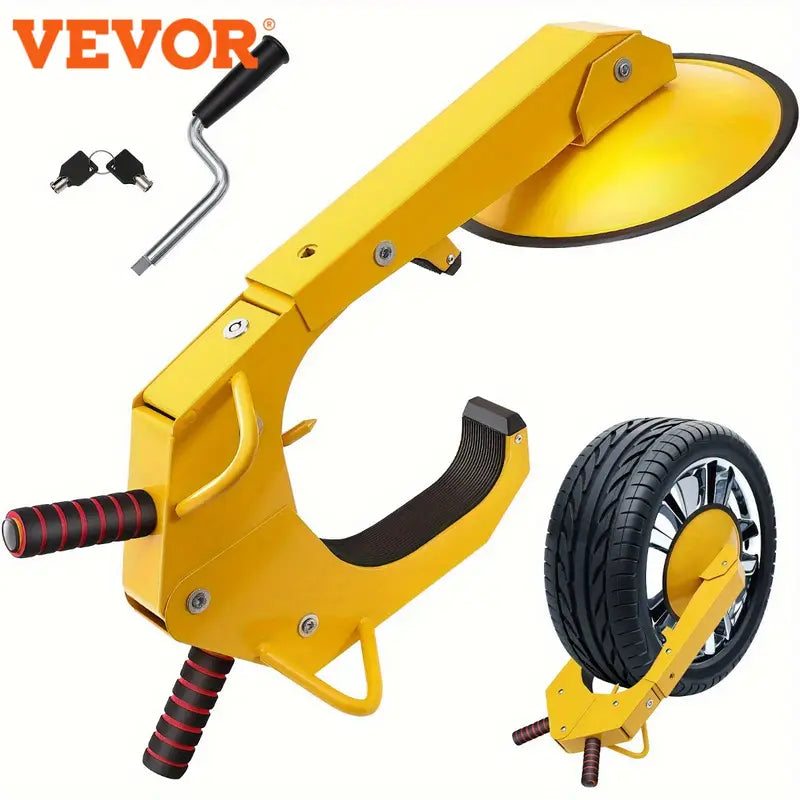 Wheel Lock Clamp, 1 Pack Trailer Wheel Lock, Heavy-Duty Anti Theft Tire Lock, Adjustable Tire Boot Lock, Trailer Wheel Locks for RV Trailers, Cars, Trucks, SUVs