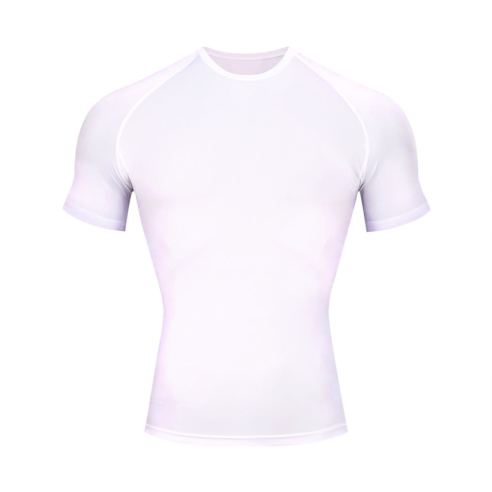 Sports tights Sports running quick drying T-shirt men breathable elastic short sleeve fitness wear men
