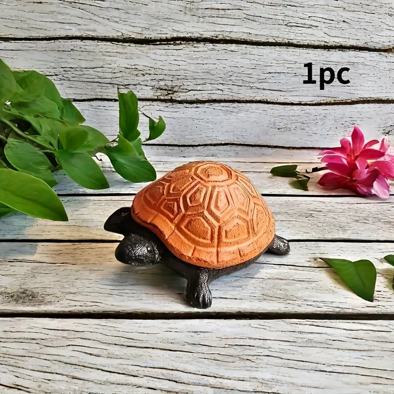 Heavy-Duty Cast Iron Turtle Key Box with Flip-Top Lid - Hidden Key Hider for Door, Garden, Patio - Spare Key Storage - Indoor/Outdoor - Home, Office, Cabin - Outdoor Concealment, Durable, Unique Organizer