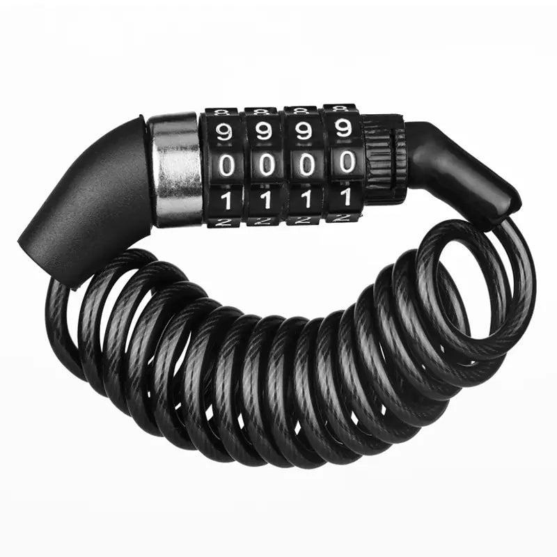 Universal Bicycle Helmet Lock with Steel Cable and Code