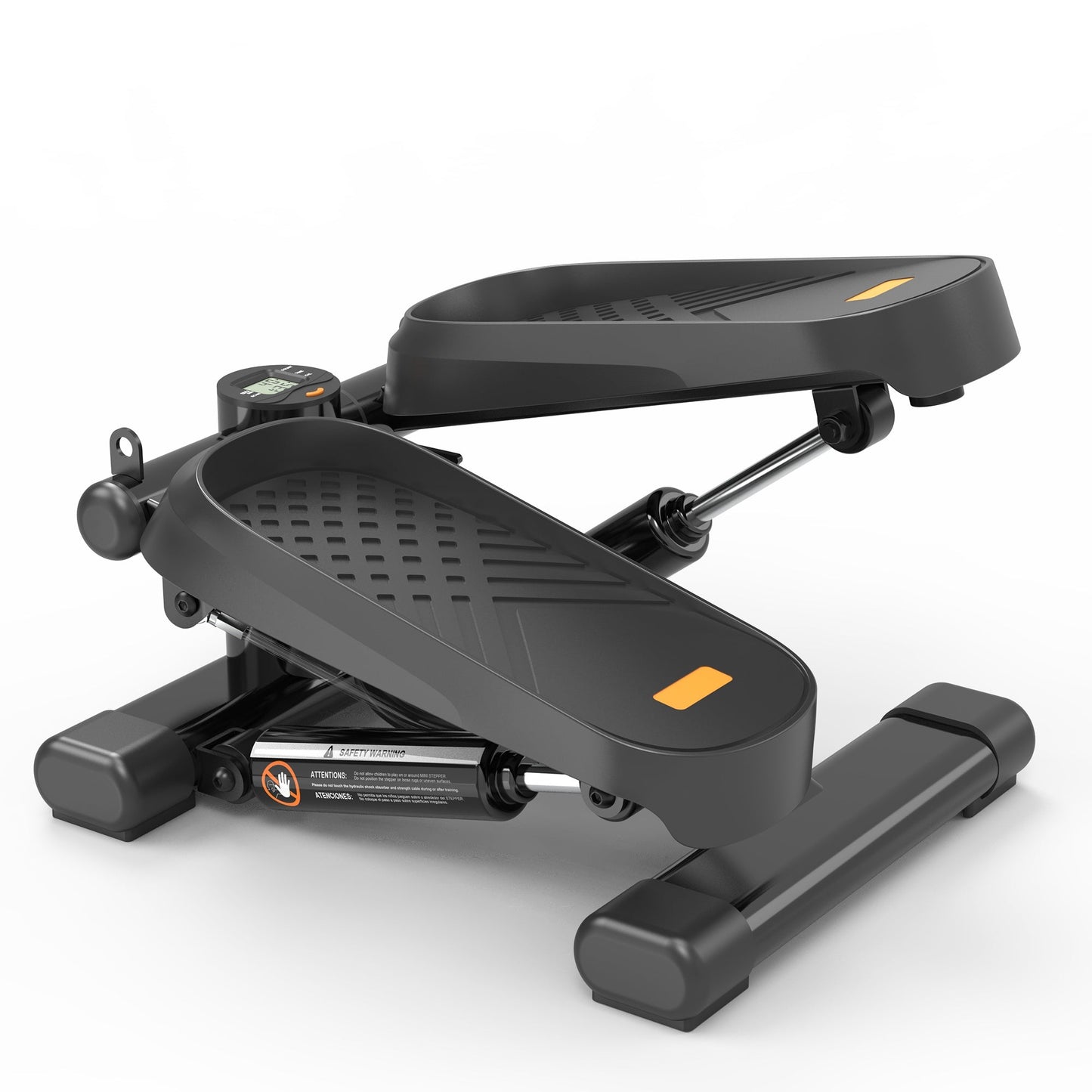 Home Office Exercise 330LBS Capacity Mini Stepper with resistance bands and LCD monitor.