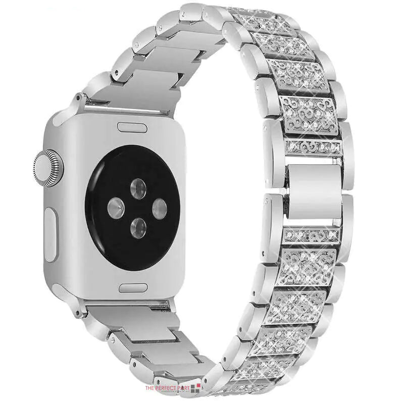 Crystal Bling Band Case iWatch Strap For Apple Watch Ultra Series 8 7 SE 6 5 4 3 by Anti Spier