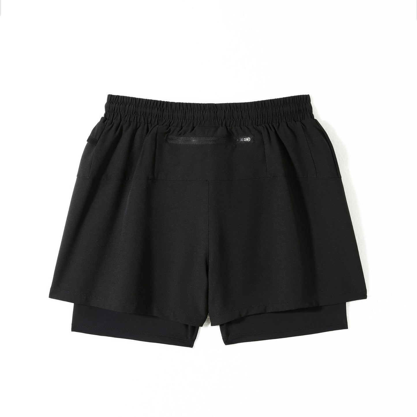 Double-layer sports shorts Men's summer outdoor sports running five-quarter pants Breathable quick-drying pants Fitness wear men's shorts