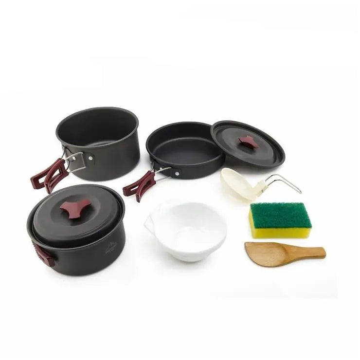 Camping Cookware Set for 2-3 People, Aluminum Alloy