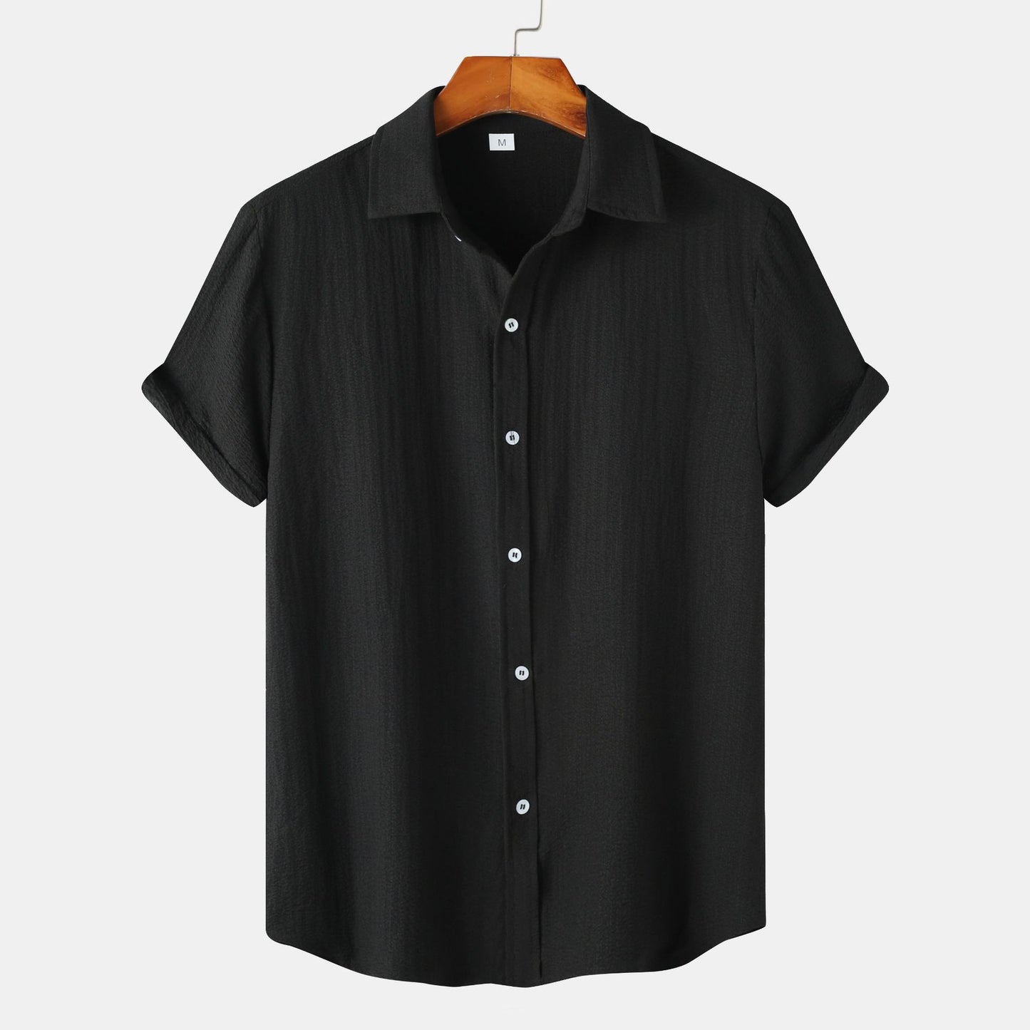 The new Hawaiian casual short-sleeved men's shirt has a handsome 3D print