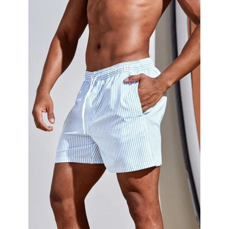 Beach pants men's large size quick dry loose thin men's shorts sports casual flower pants