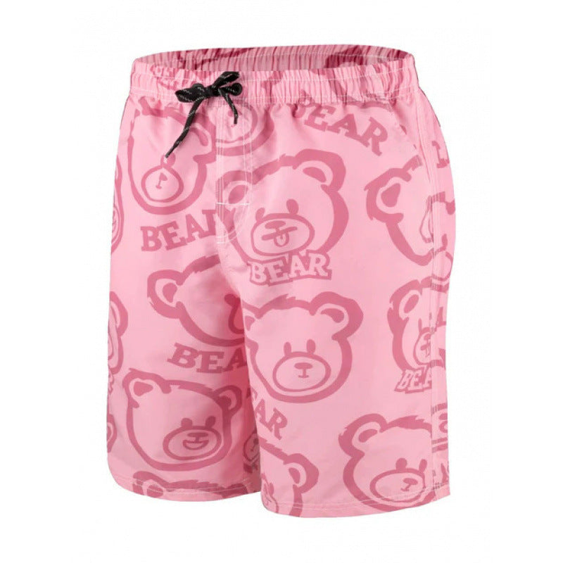 Beach pants men's large size quick dry loose thin men's shorts sports casual flower pants