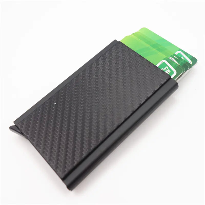Aluminum Alloy RFID Wallet with Carbon Fiber Card Case
