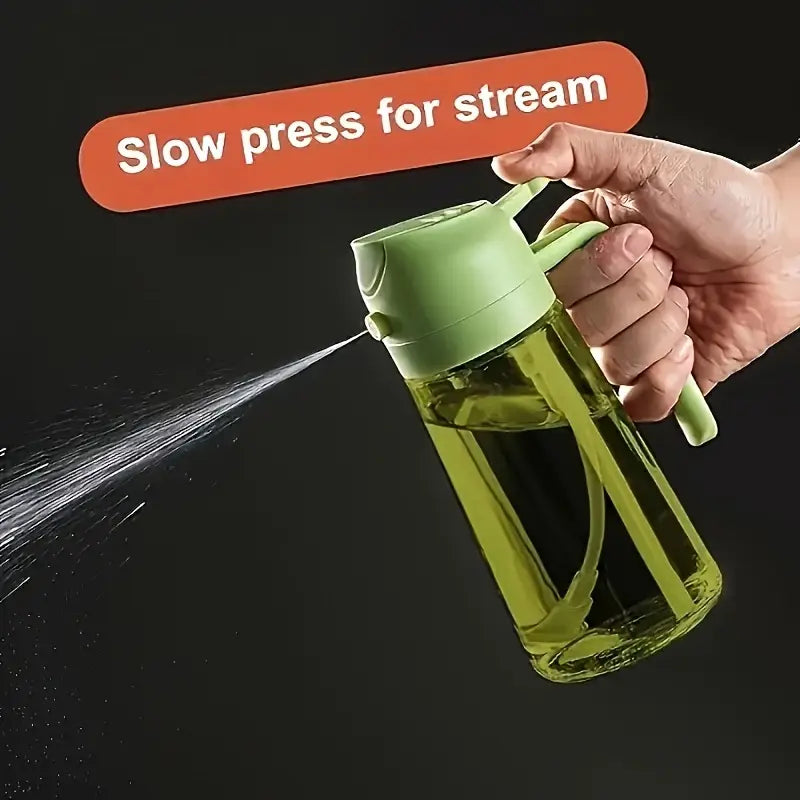 Dual-Purpose Pressurized Oil Sprayer | Large Capacity Leak-Proof Pouring and Spray Bottle for Home Use, BBQ Spray Canister