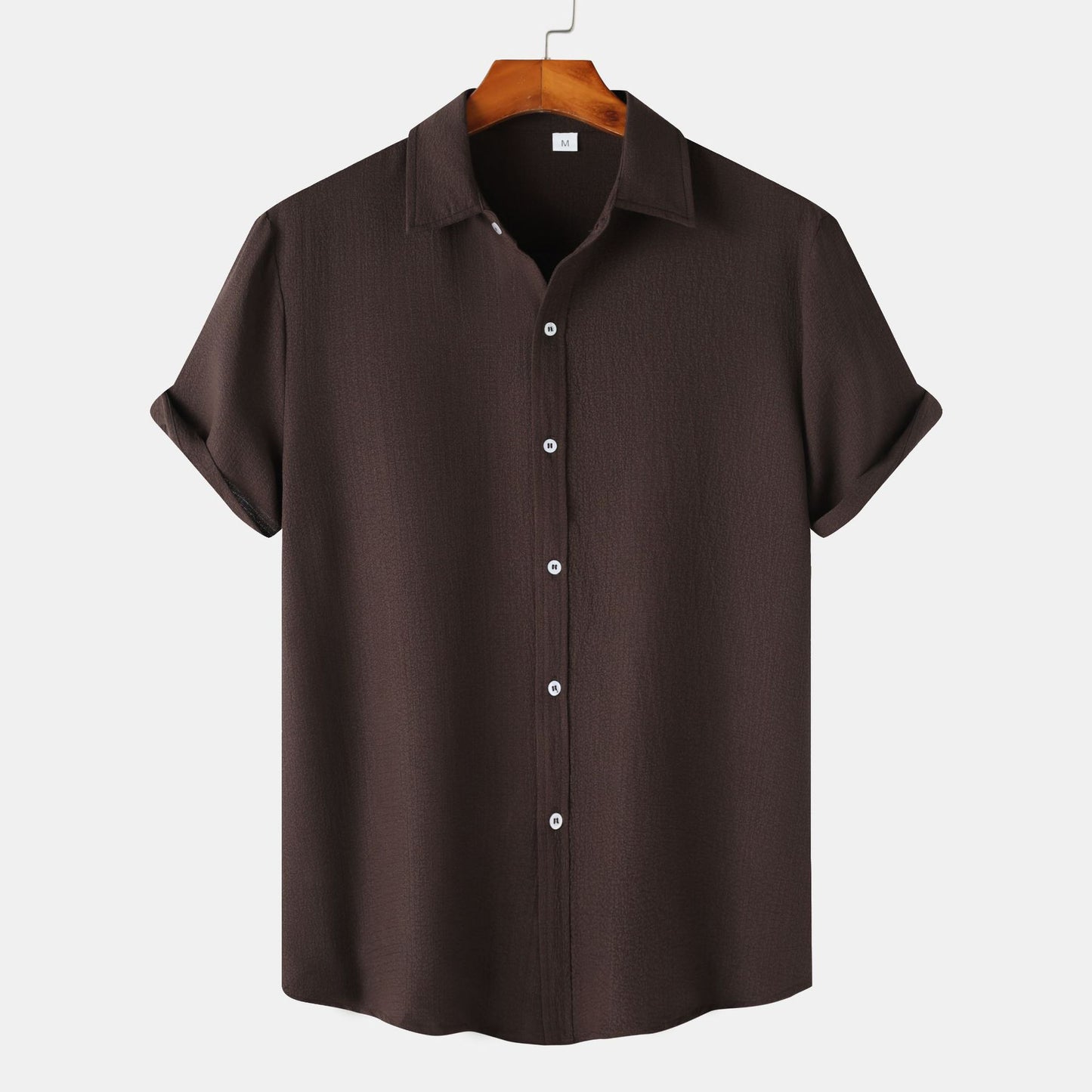 The new Hawaiian casual short-sleeved men's shirt has a handsome 3D print