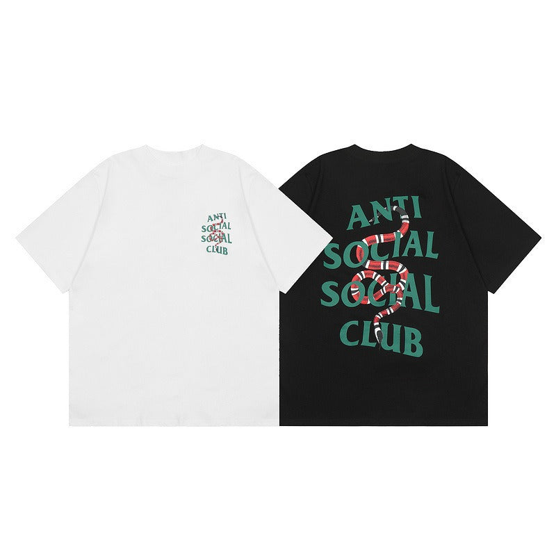 ANTI SOCIAL SOCIAL CLUB High Street Scorpion Snake Tiger alphabet print casual short sleeve T-shirt