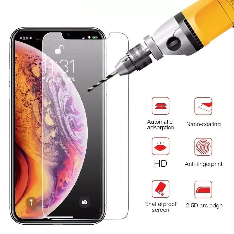 3pcs HD Tempered GLASS Screen Protector For iPhone 13 12 11 X Pro Max - Anti Spier