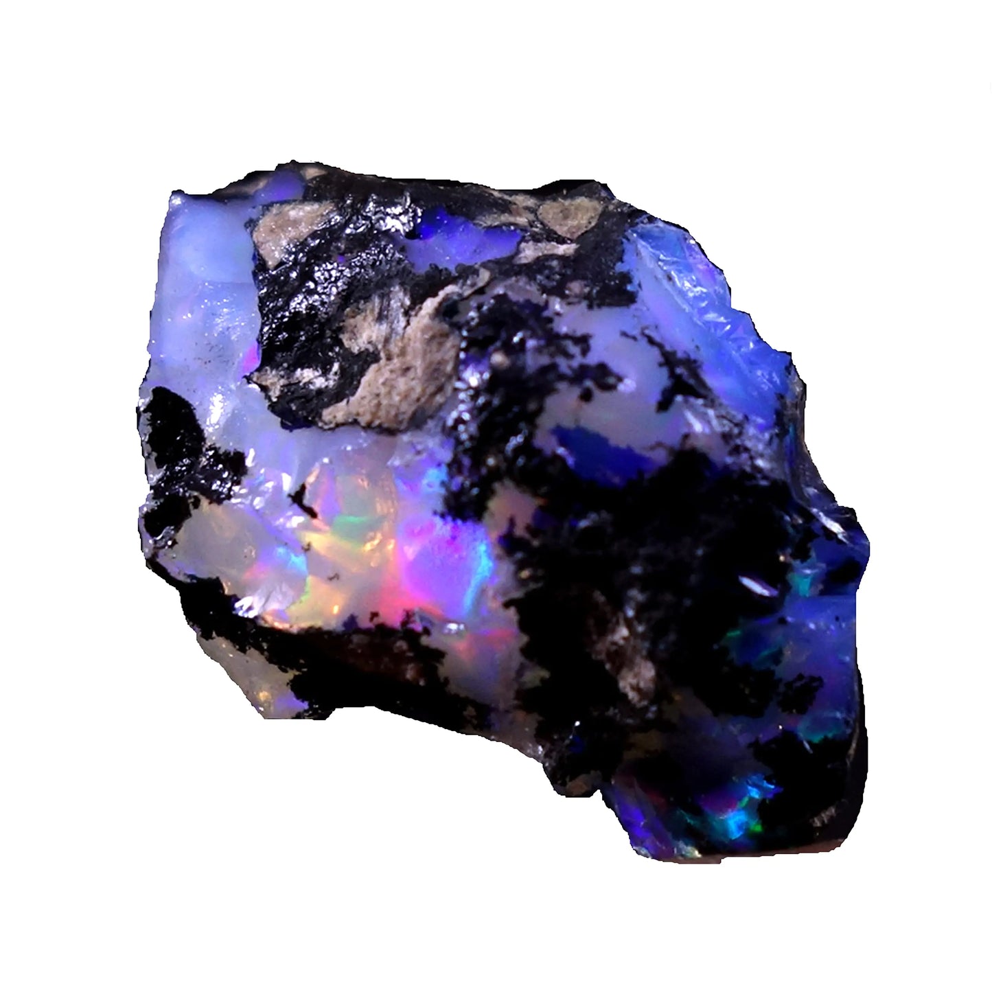 Tindi 27.55Cts 100% A+ Natural Ethiopian Welo Opal Rough Stone Raw Crystal October Birthstone Jewelry Making Gemstone Ultra Fire Striking Opal Opal Rock Handpicked Stone Size-20X30X13 Mm