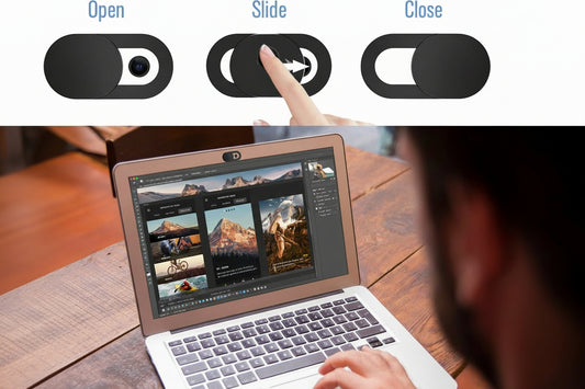 Universal Webcam Cover Slide, Ultra-Thin Camera Cover for Laptops, PC, Android and Apple Devices 0.022in Thick Web Blocker for Privacy and Security