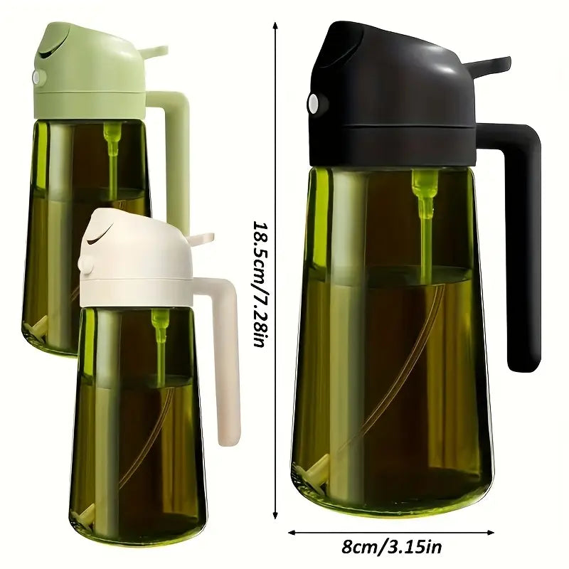 Dual-Purpose Pressurized Oil Sprayer | Large Capacity Leak-Proof Pouring and Spray Bottle for Home Use, BBQ Spray Canister