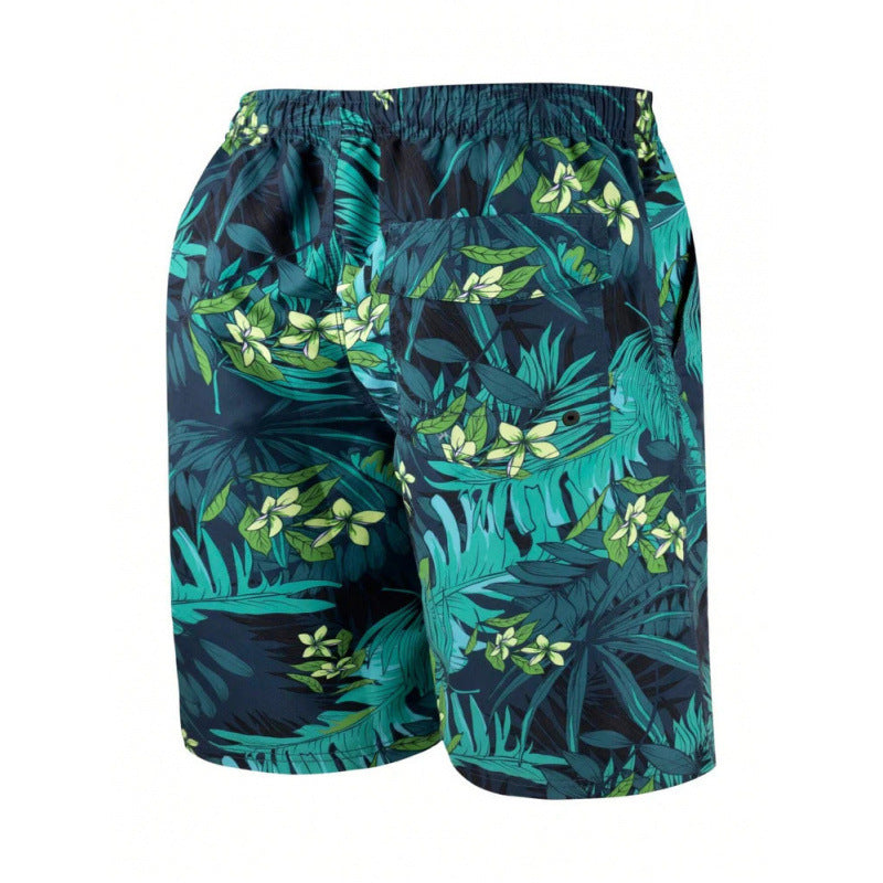 Beach pants men's large size quick dry loose thin men's shorts sports casual flower pants