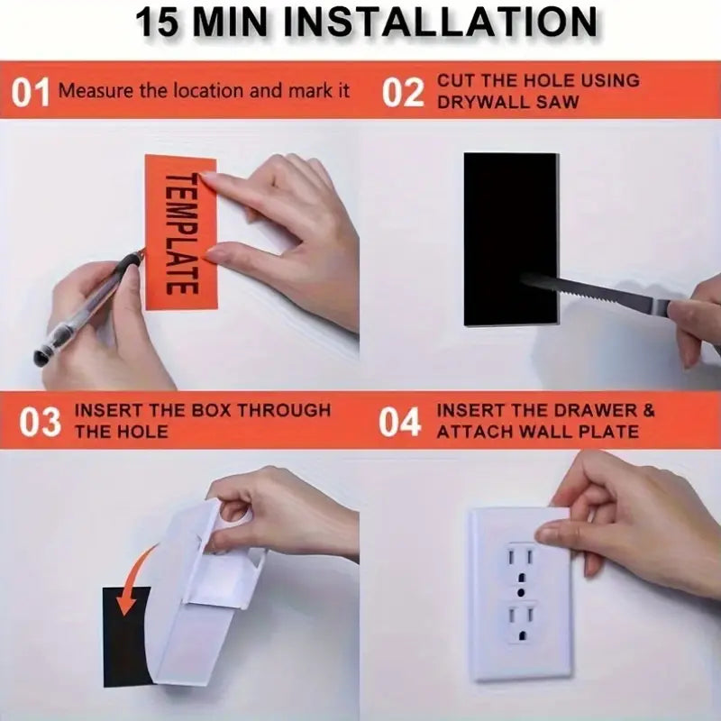 Wall Outlet Hidden Safe With Key Lock, The Sneaky Way To Trick Thieves, Easy To Install, Real Wall Plate, Wall Hidden Safe For Money, Elevated Choice Over Book Safe Or Can Safe
