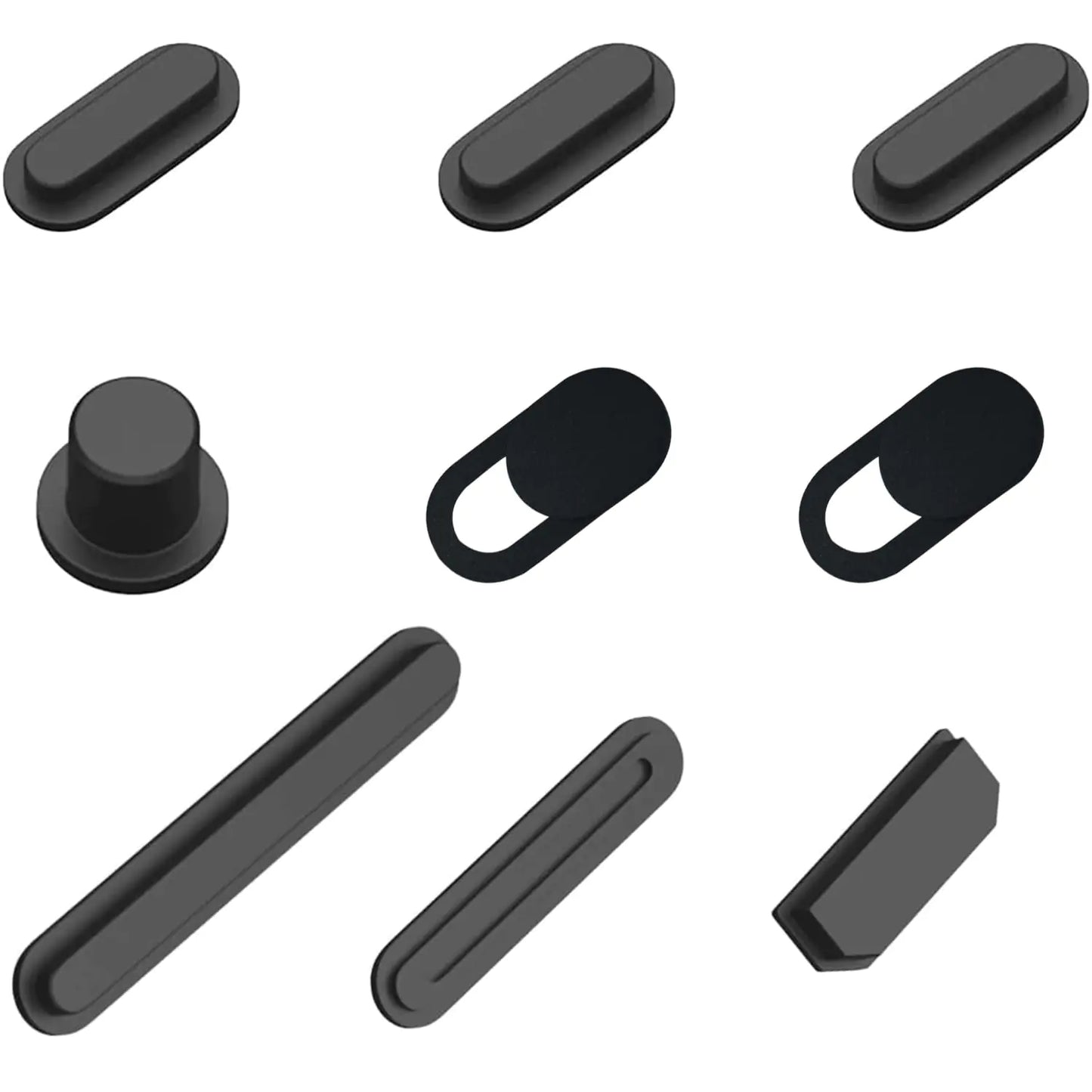 9 PCS Dust Plug Cover for MacBook Air 13.6" 15.3" M3 M2 MacBook Pro 14" 16" M4 M3 M2 M1 MacBook Pro 13" M2 M1 Dust Plug for HDMI Thunderbolt SD Charger Port & Headphone & 2PCS Webcam Cover Slide