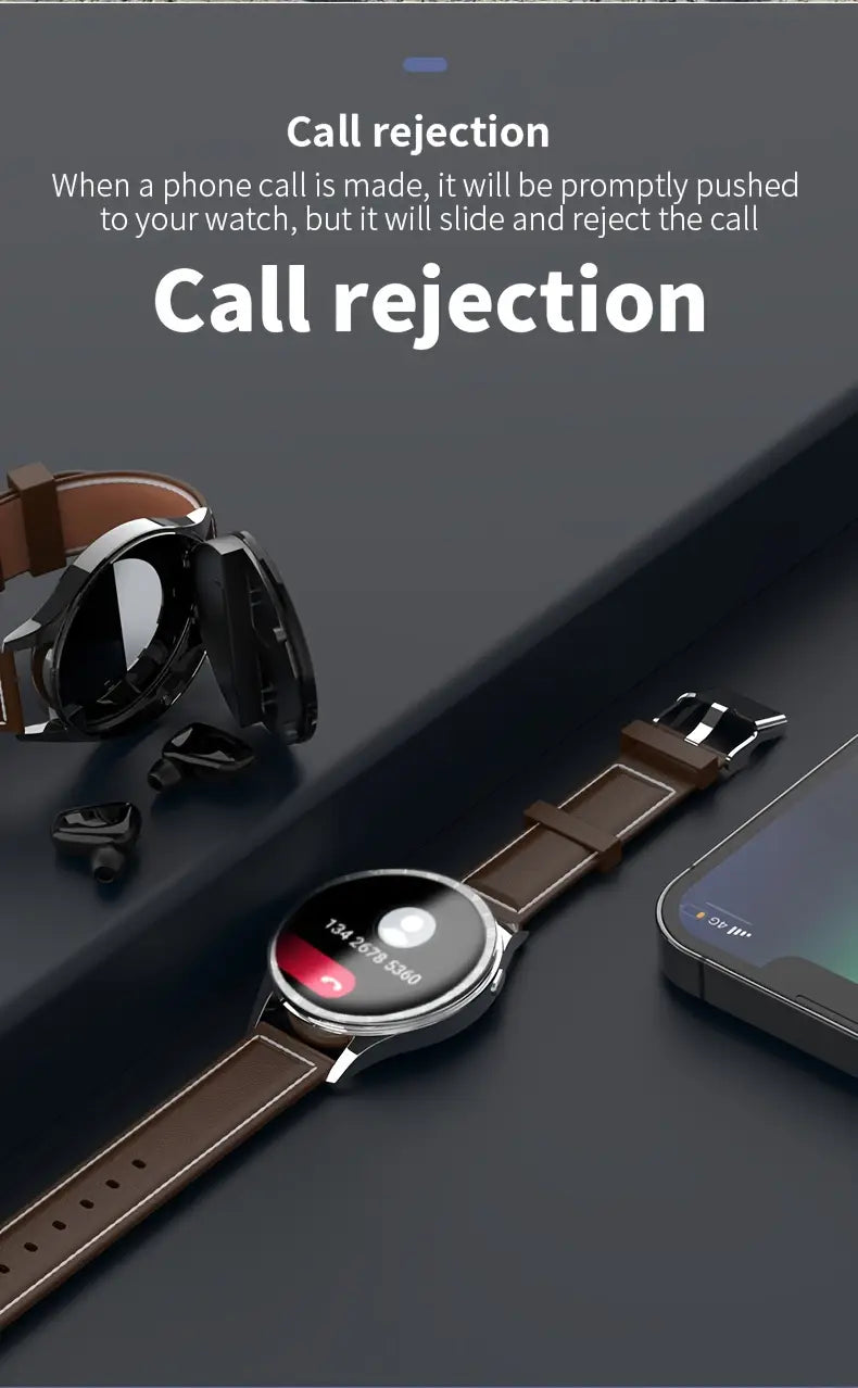 Smart Watch With Earplugs, 2-in-1 Headset Watch, With Fitness Tracker. Smart Watch With Speaker For Answering Calls, Sleep Monitor, Sports Smart Watch With Long Standby Time, Suitable For Android And IPhone