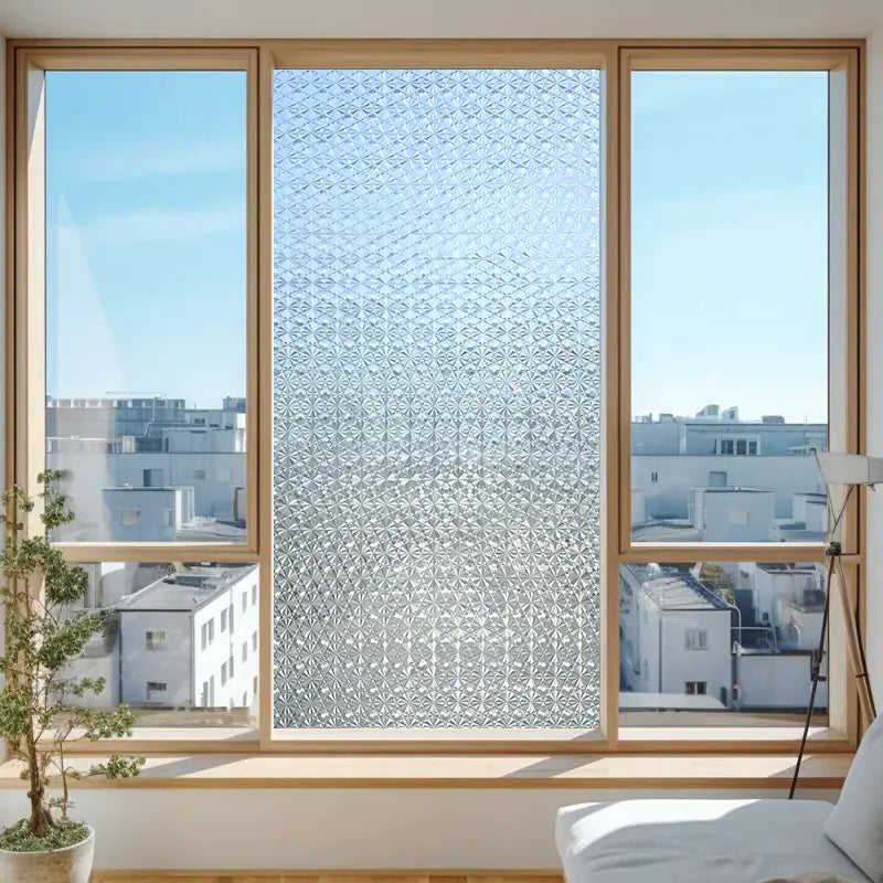 Static Cling Window Film - Frosted 3D Decorative Vinyl by Anti Spier