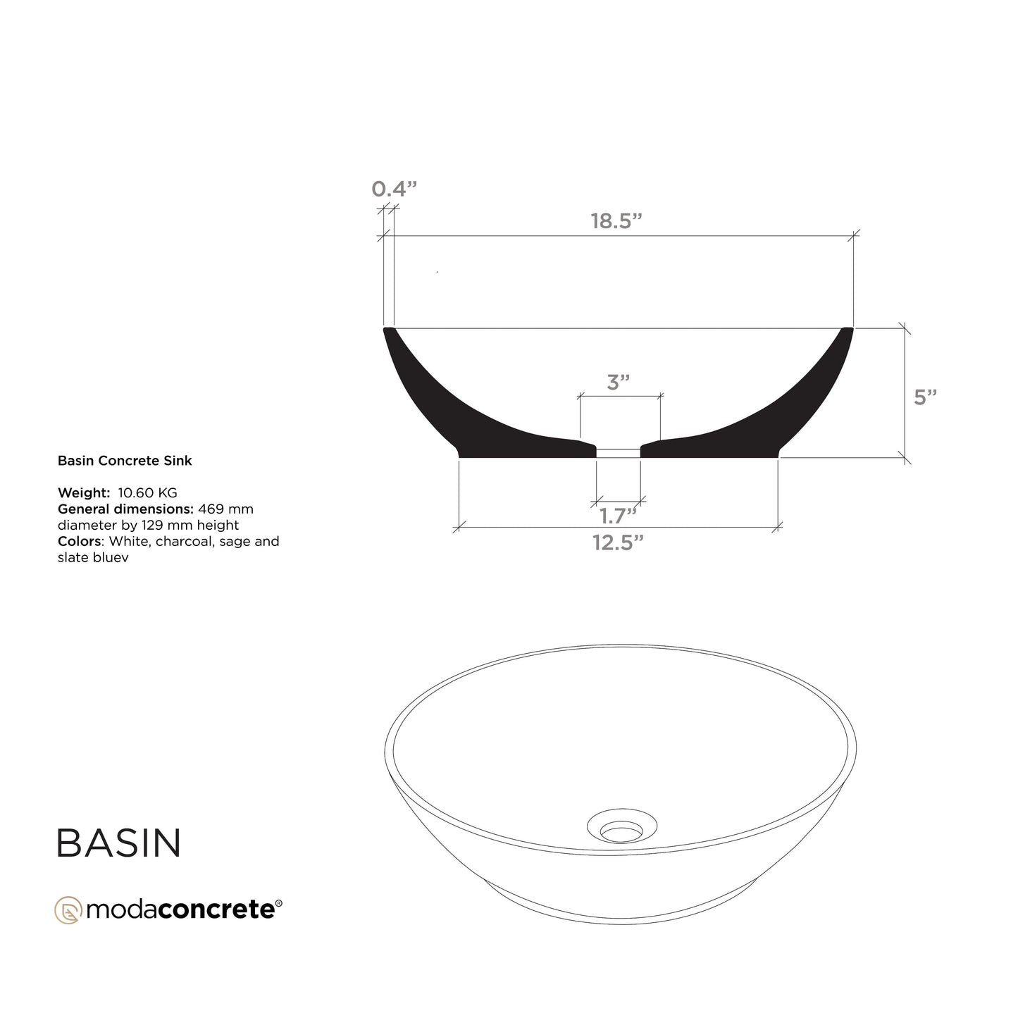 Basin Concrete Sink