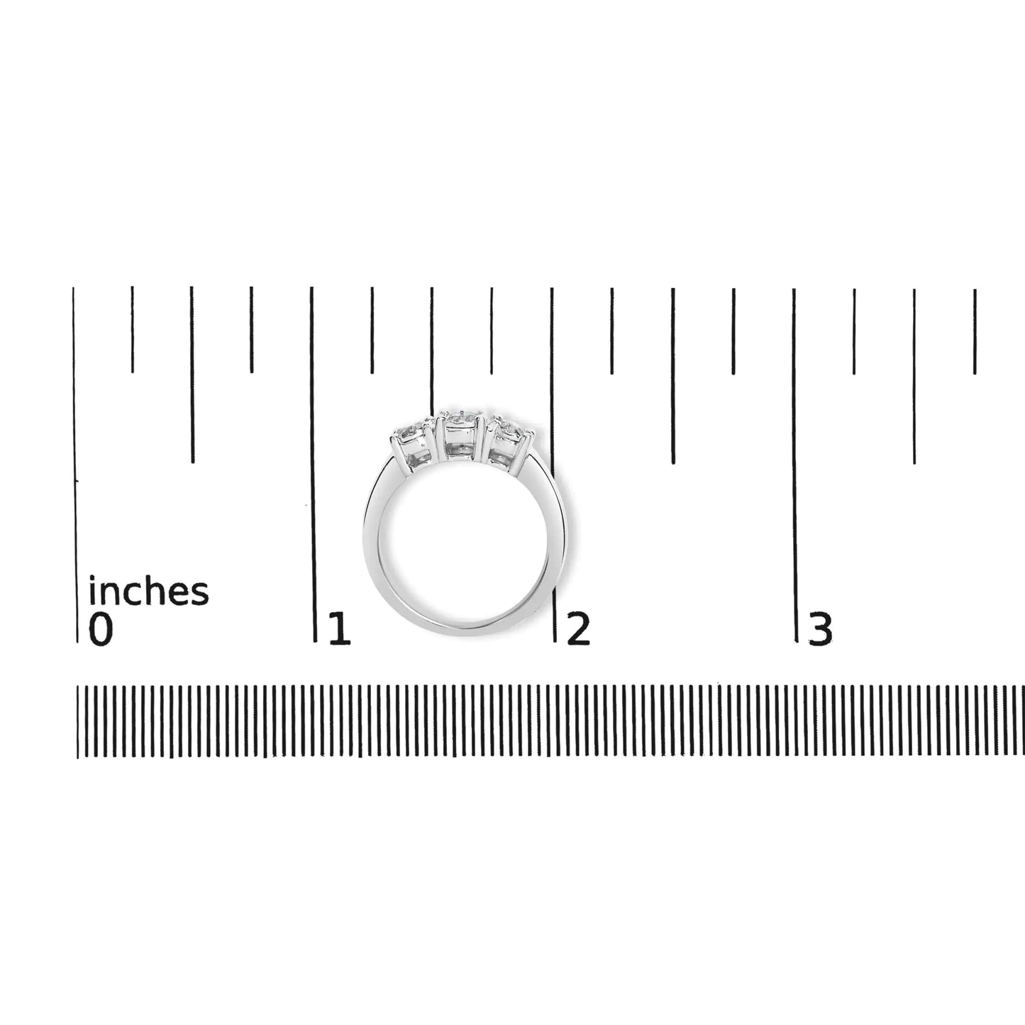 14K White Gold 1/2 Cttw Miracle Set Round Lab Grown Diamond Three Stone Illusion Plate Ring (F-G Color, VS1-VS2 Clarity) - Anti Spier