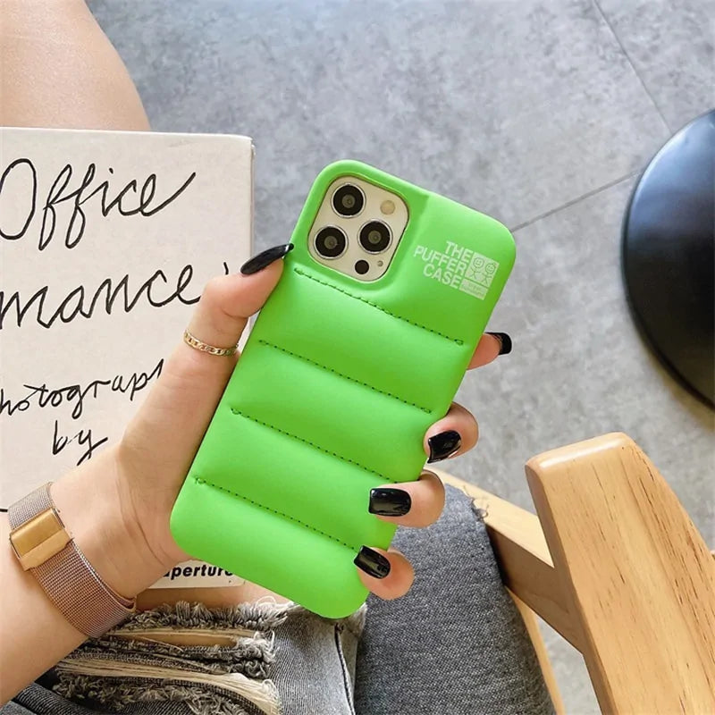 Fashion Brand Down Jacket Phone Case For iPhone