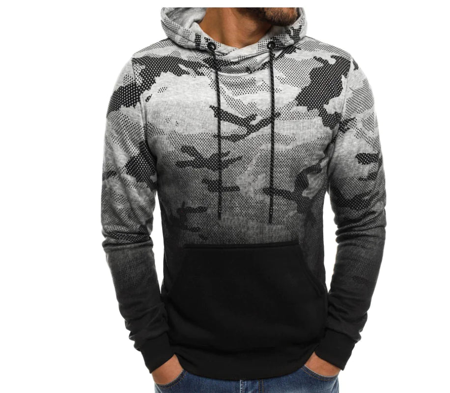 Camo Hoodie Sweatshirt with Hood