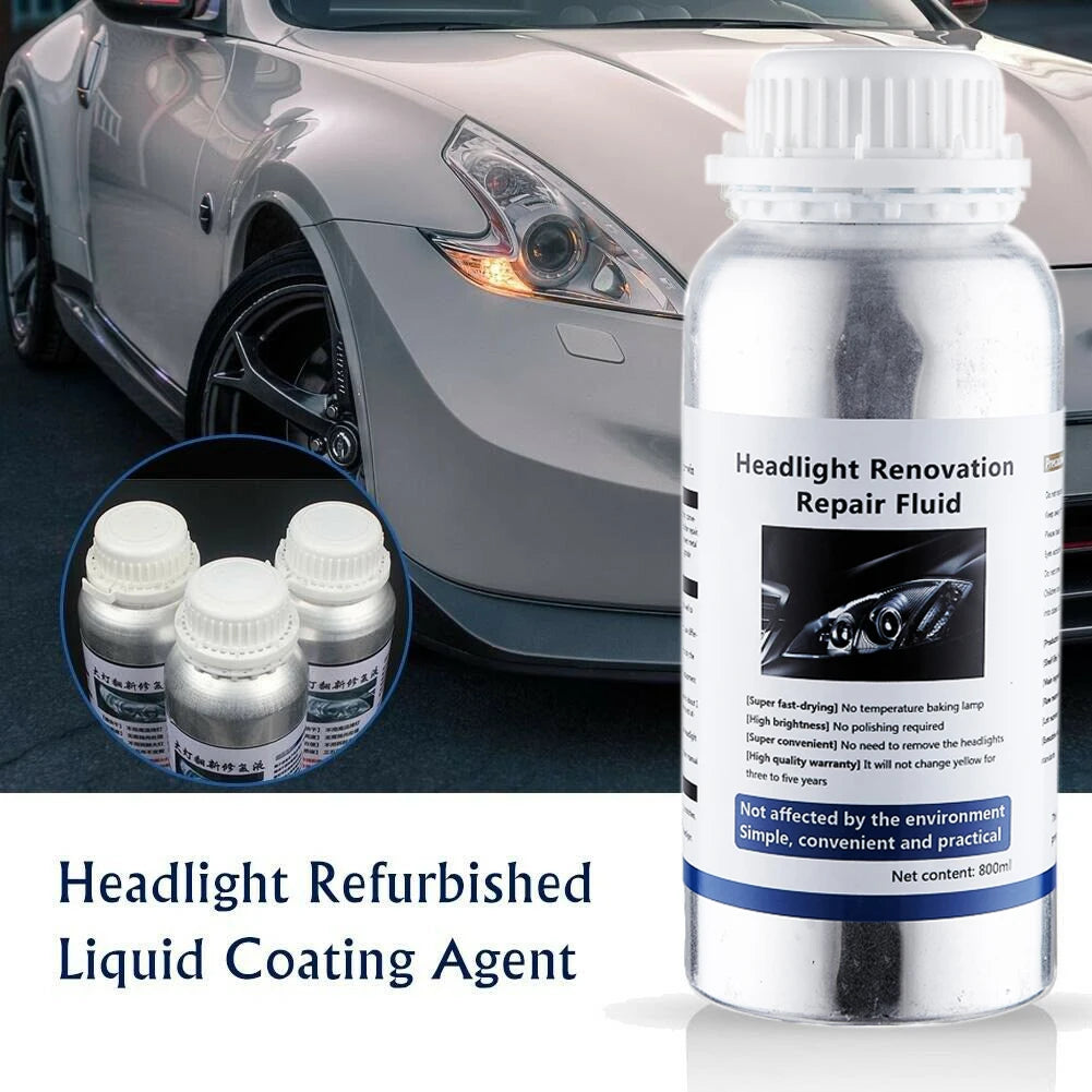 800ML Car Headlight Polishing Liquid Polymer Car Headlamp Renovation Restoration Cleaning Agent Auto Repair Products