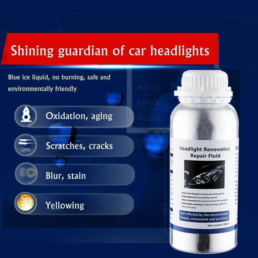 800ML Car Headlight Polishing Liquid Polymer Car Headlamp Renovation Restoration Cleaning Agent Auto Repair Products