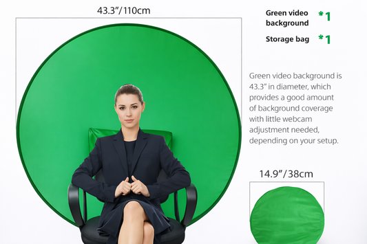 Folding studio live broadcast room props background frame green screen, suitable for photography, e-sports games, speeches, company meetings, home office and other scenes