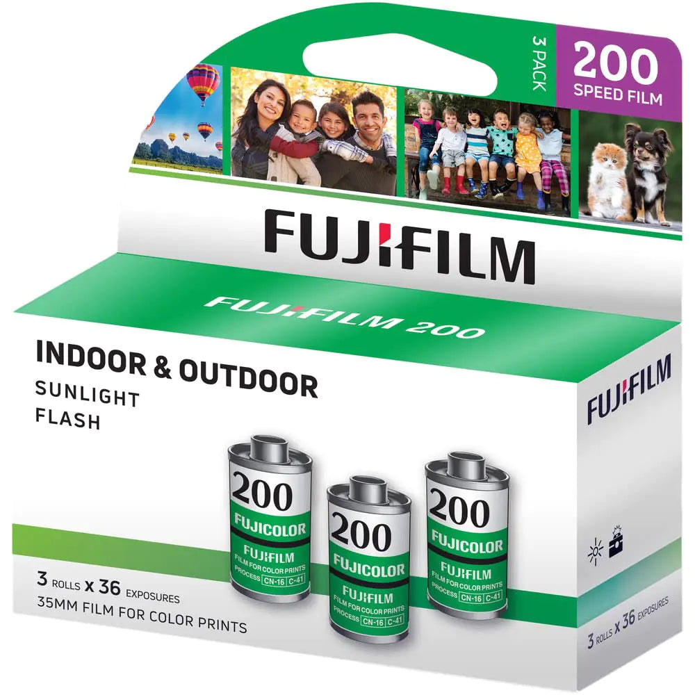 Fujifilm Fujicolor 200 Color Negative Film (35mm Roll Film 36 Exposures 3-Pack)