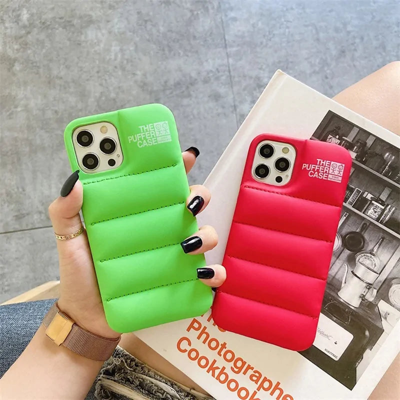 Fashion Brand Down Jacket Phone Case For iPhone