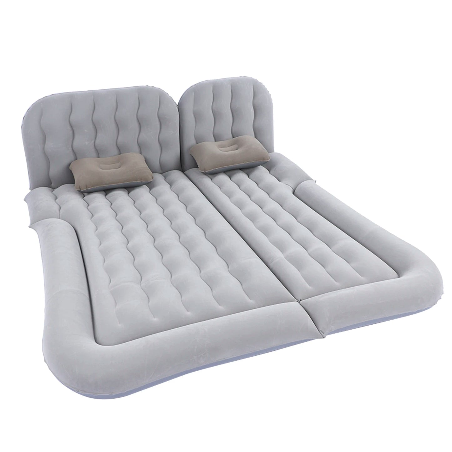 2‑In‑1 Multifunction Inflatable Travel Mattress PVC Flocking Soft Sleeping Rest Cushion for Car SUV