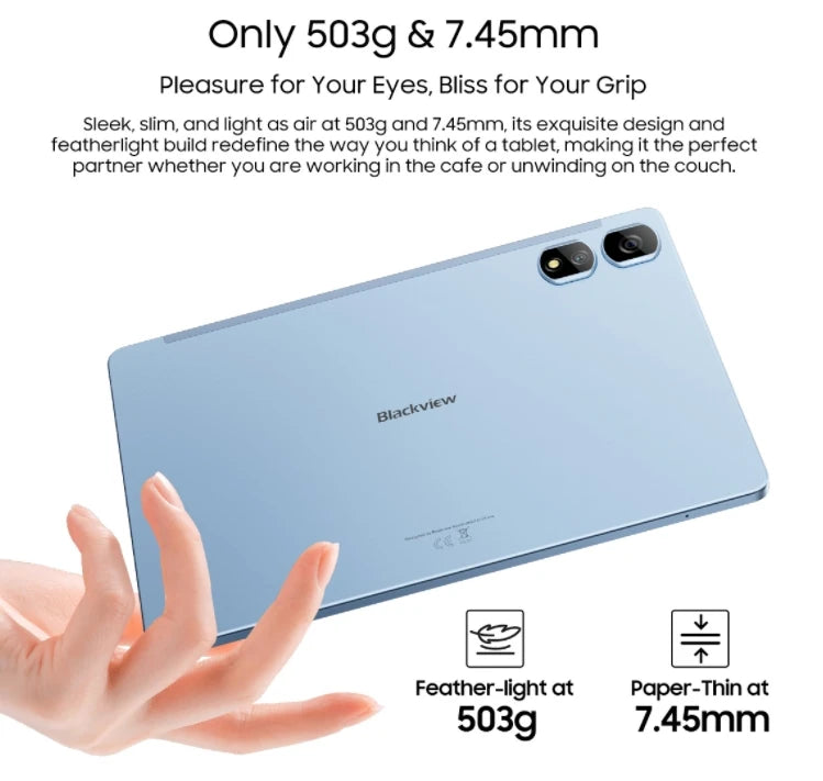 Blackview TAB16 PRO, Android 14 Unlocked Tablet 11 inch, 24GB(8+16) RAM+256GB ROM 7700mAh-18W WIFI GPS 4G calling tablet