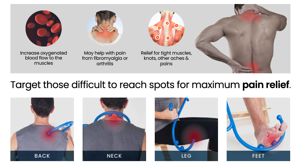 Trigger Point Hook Massage Tools for Manual Pain Relief and Therapy Handheld Back Neck Leg Shoulder Foot