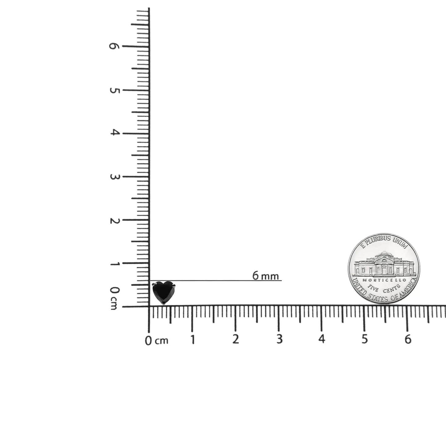 14K White Gold 1.00 Cttw Heart Cut Black Diamond Stud Earrings - Anti Spier