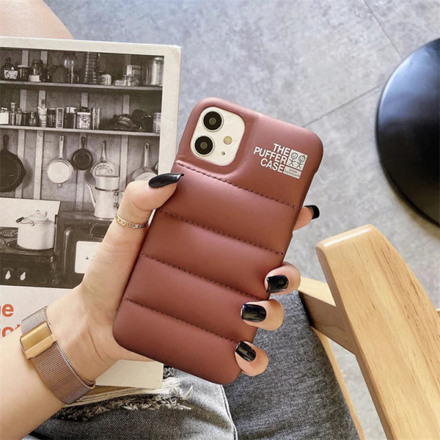 Fashion Brand Down Jacket Phone Case For iPhone