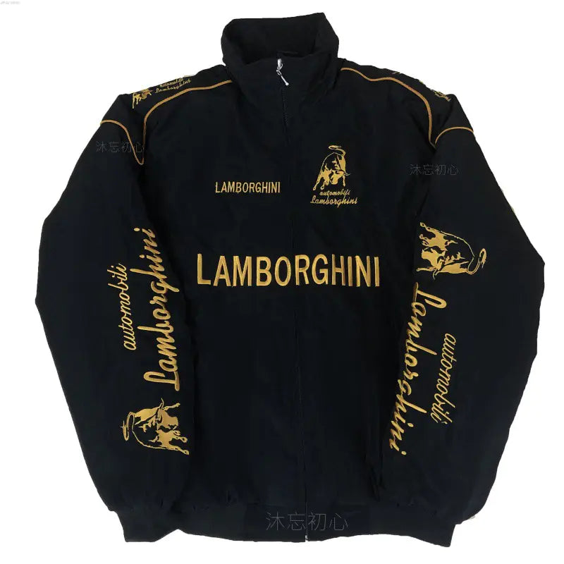 F1 Motorcycle Racing Jacket with Vintage Embroidery